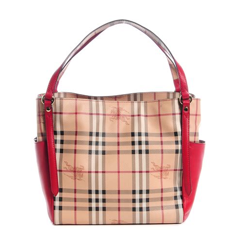 burberry haymarket small canterbury tote bag military red trim|Burberry Comparison Small Canterbury Tote vs Small Haymarket .